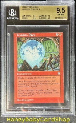MTG Stronghold 1998 Invasion Plans BGS 9.5Q (TRUE QUAD) GEM MINT Iconic Staple - Image 1 of 4