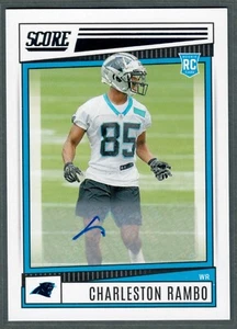 2022 Score Charleston Rambo Rookie Card Auto Autograph Panthers RC SP - Picture 1 of 2