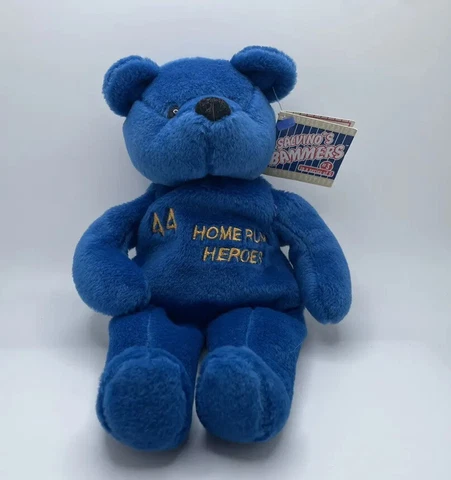 Hank Aaron Beanie Plush Bear Homerun Heroes Blue Salvino’s Bammers Vintage Cover
