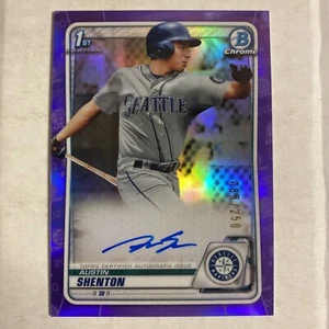2019 Bowman Chrome Purple Refractor Austin Shenton ROOKIE Auto 88/250 DR - Picture 1 of 2