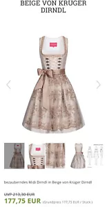 Midi Dirndl Louise , in Beige von Krüger, NEU/UNGETRAGEN/mit PREISSCHILD :) - Bild 1 von 7