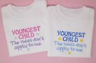 Sibling rules Oldest Middle Youngest big brother sister embroidered t-shirt