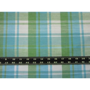 Karo Tischdecke rechteckig 102 x 60 hellblau, grün, weiß EUC - Bild 1 von 1