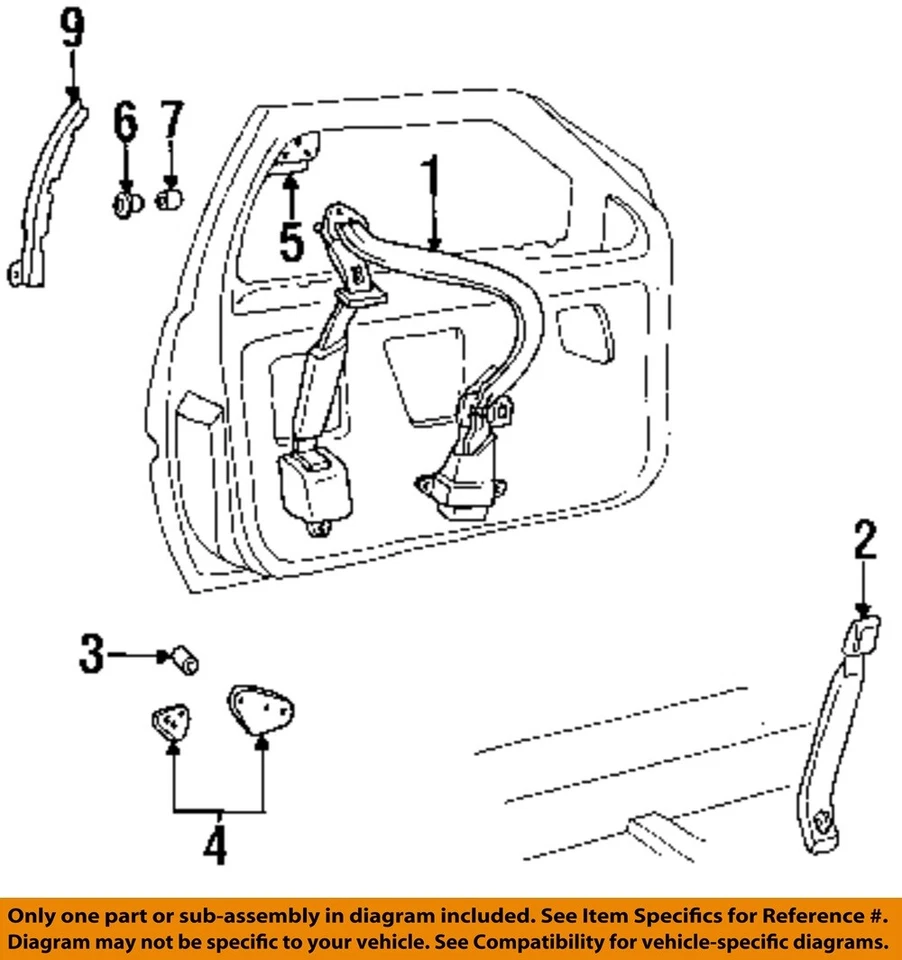 Chevrolet GM OEM 87-90 Corsica Front Seat Belt-Buckle Retractor Left 12515677 Foto 1 de 1