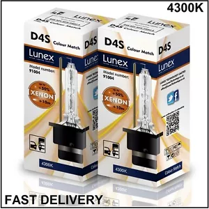 2 x BOMBILLA DE XENÓN LUNEX D4S genuina 4300k compatible con XenEco 42402 Xenarc 66440 - Imagen 1 de 1