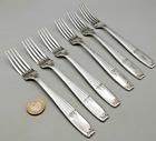 6 Vintage Elkington Silver Plate Dessert Starter Forks -Westminster Pattern 18cm