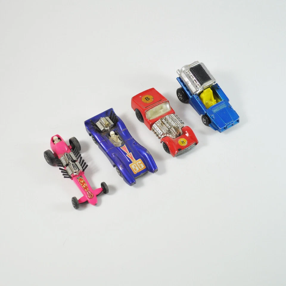 4 x Matchbox Superfast - Blue Shark - Slingshot & Road Dragster - Tyre Fryer - Image 1 of 4