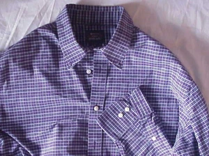 Members Mark Stretch Oxford Men's Shirt Purple Sleeves Button Down XL - Picture 1 of 4