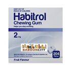 Habitrol Nicotine Gum 2mg FRUIT Flavor (204 Pieces 1 Box) 11/2025 NEW