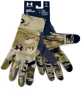 Under Armour Early Season Liner Gloves Barren Camo Hunting SpeedWipe Mens Size M - Picture 1 of 16