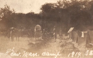 RPPC WWI Kent OH 8th Cavalry Army Echt Foto Postkarte Ohio - Bild 1 von 3