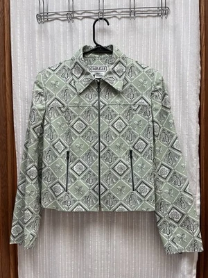 Chaqueta corta para mujer Carlisle con estampado de algodón talla 8 Foto 1 de 4