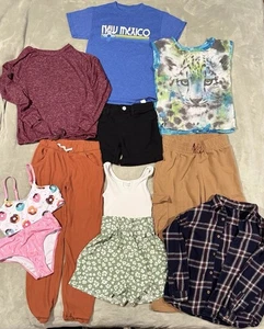 Girl's Size 7/8 & 9 Carter's Summer Shirts Shorts Pants Swim Clothes Lot Of 10 - Picture 1 of 23