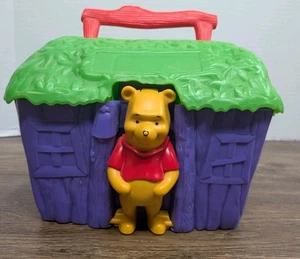 Vintage 90er Winnie Puuh "Pooh's House" Kunststoff Brotdose Disney - ohne Thermoskanne - Bild 1 von 8