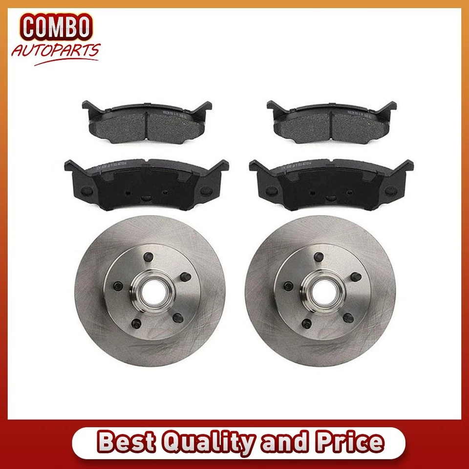 Front Disc Rotor w/ Hub Assembly and Brake Pads for 1995-1997 Dodge B2500 - Image 1 of 4