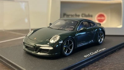 Porsche 911 Club Coupe 991 Spark 1 43 Dark Green! Very Rare! - Immagine 1 di 4