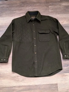 Woolrich Vintage Men’s Large Wool Blend Heavy Button Up Shooting Shirt Loden. - Picture 1 of 19