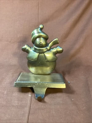 Porta medias muñeco de nieve de latón Foto 1 de 4