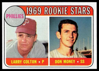 (Larry Colton / Don Money) RS, RC, 1969 Topps Names in yellow #454a RC - Image 1 of 2