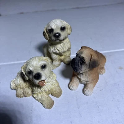Lote Estatuillas Perros Cachorros Multicolor Resina Pequeña Decoración Tallada Moderna Novedad Foto 1 de 4