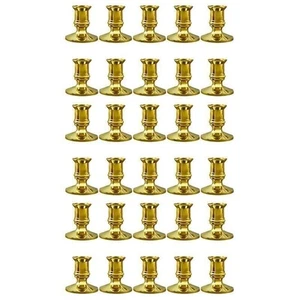 30X Gold Stumpen Kerzen StäNder Taper Kerzen Halter Leuchter Weihnachten Party~ - Bild 1 von 6