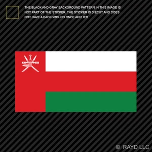 4” Omani Flag Sticker Decal Self Adhesive Vinyl Oman OMN OM - Picture 1 of 1