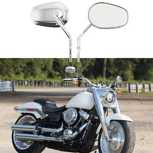 Espejos retrovisores laterales cromados para motocicleta Harley Davidson Bad Boy Fatboy - Imagen 1 de 13
