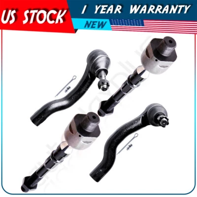 Fits 2005-2019 Nissan Frontier 4Pcs Front Steering Inner & Outer Tie Rod End - Image 1 of 4
