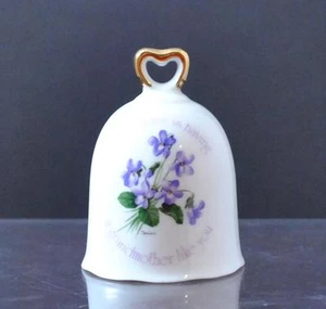 "Campana violetas de colección colección diseñadores de porcelana abuela aproximadamente 3 3/4" - Imagen 1 de 11