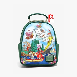Mini Mochila Loungefly Disney Peter Pan Personajes del Elenco Neverland Pintura - Imagen 1 de 4