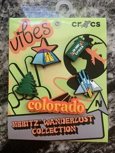 Colorado Crocs Jibbitz Wanderlust Collection 5 pack Tree Ski Tent - Picture 1 of 1