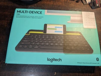 Logitech K480 Bluetooth Keyboard Black Multi-Device 920-006342 NFS - Image 1 of 3