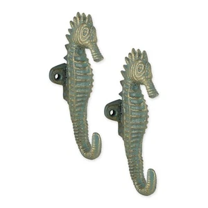 JUEGO DE GANCHOS DE PARED AGUAMARINA CABALLO DE MAR PARA DECORACIÓN DEL HOGAR/2 - Imagen 1 de 5