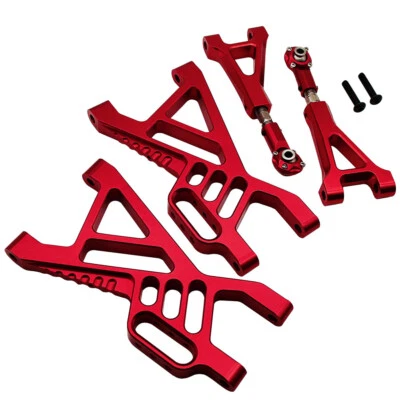 Alloy CNC Rear Suspension A-Arm Set Red fit 1/5 HPI BAJA RV KM 5B 5T 5SC - Image 1 of 2