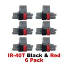 High Performance Black and Red Calculator Ink Rollers for Sharp Casio Set of 6