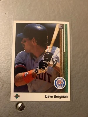 1989 Upper Deck Blank Back White Back - DAVE BERGMAN - Image 1 of 2
