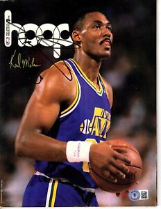KARL MALONE signed Autographed 1989 Hoop Game Program Beckett #BB19901