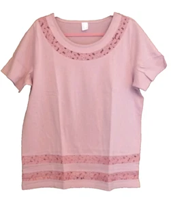 Witt @ Kaleidoscope Gr. 20 rosa Spitzendetail TOP Freizeit Kurzarm Urlaub 28£ - Bild 1 von 3
