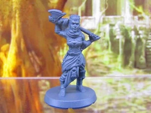 Half Orc Female Barbarian Player Character Mini Miniatures 3D Printed Resin - Picture 1 of 5