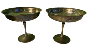 2 El De Uberti Italy Silverplate 4.75” X 5.5” Dessert Champagne Beverage Goblets - Picture 1 of 8