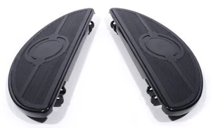 Trittbretter Schwarz Half Moon f. Harley-Davidson Softail Touring Road King - Picture 1 of 3