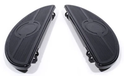 Trittbretter Schwarz Half Moon f. Harley-Davidson Softail Touring Road King - Bild 1 von 3