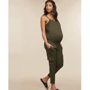 Motherhood Maternity Green Jumpsuit XL NEW - Picture 1 of 7