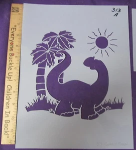 Cake Decorating and Craft Stencil Dinosaur Palm Tree - Picture 1 of 2