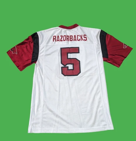Vintage Darren McFadden NCAA Arkansas Razorbacks Football Jersey White Red Sz M Cover