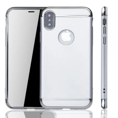 Apple IPHONE X Custodia Cover per Cellulare Protezione Protettiva Bumper Argento - Immagine 1 di 4
