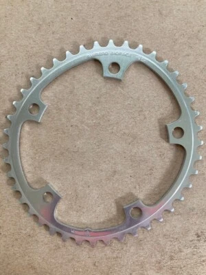SHIMANO BIOPACE TOOTH 42T CHAINRING 130MM BCD SILVER 5-ARM, NOS never mounted - Image 1 of 2