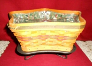 LONGABERGER 2001LGE HOST STAR BASKET SET w WR IRON STAND! BIN! SALE! USA! - Picture 1 of 8