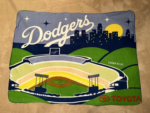 Los Angeles Dodgers Fleece Throw Blanket MLB Cover