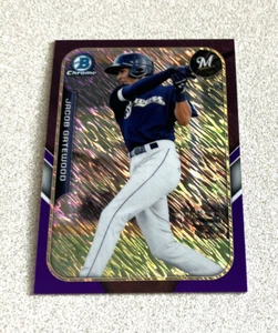 2015 Bowman Chrome Farm's Finest Purple Shimmer Mini #FFM-JAG Jacob Gatewood /25 - Picture 1 of 2